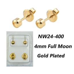 1Pair Fashion Surgical Steel Sterile Ear Piercing 24K Gold Plated Nickel-free Ear Cartilage Tragus Studs Earring Puncture Jewery