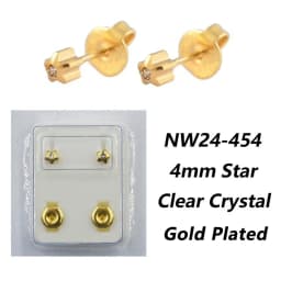 1Pair Fashion Surgical Steel Sterile Ear Piercing 24K Gold Plated Nickel-free Ear Cartilage Tragus Studs Earring Puncture Jewery