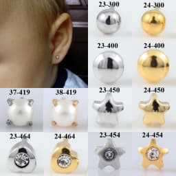 1Pair Fashion Surgical Steel Sterile Ear Piercing 24K Gold Plated Nickel-free Ear Cartilage Tragus Studs Earring Puncture Jewery