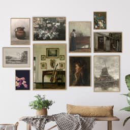 Vintage Country Natural Landscape Oil Painting On Canvas Poster Retro Flower Still Life Art Print Gallery Neutral Wall Pictures