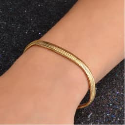 Fine 18K gold 6MM soft snake bone Chain 925 Sterling silver Bracelets for Women men Fashion Party Gifts elegant Jewelry