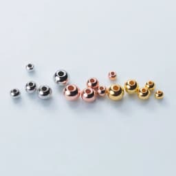 Small Hole Genuine Real Pure Solid 925 Sterling Silver Beads Rose Gold Round Smooth Loose Space Bead DIY Jewelry Findings