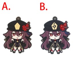 Genshin Impact Game Kaeya Kazuha Diluc Ganyu Ayaka Tartaglia Venti Hu Tao Albedo Bennett Raiden Shogun PVC Strap Keychain