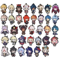 Genshin Impact Game Kaeya Kazuha Diluc Ganyu Ayaka Tartaglia Venti Hu Tao Albedo Bennett Raiden Shogun PVC Strap Keychain