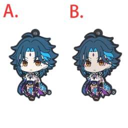Genshin Impact Game Kaeya Kazuha Diluc Ganyu Ayaka Tartaglia Venti Hu Tao Albedo Bennett Raiden Shogun PVC Strap Keychain