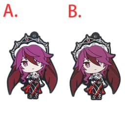 Genshin Impact Game Kaeya Kazuha Diluc Ganyu Ayaka Tartaglia Venti Hu Tao Albedo Bennett Raiden Shogun PVC Strap Keychain