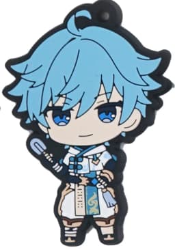 Genshin Impact Game Kaeya Kazuha Diluc Ganyu Ayaka Tartaglia Venti Hu Tao Albedo Bennett Raiden Shogun PVC Strap Keychain
