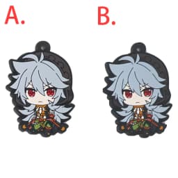 Genshin Impact Game Kaeya Kazuha Diluc Ganyu Ayaka Tartaglia Venti Hu Tao Albedo Bennett Raiden Shogun PVC Strap Keychain