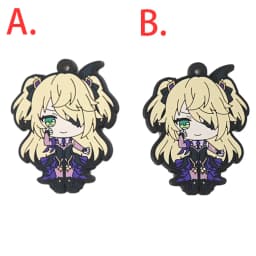 Genshin Impact Game Kaeya Kazuha Diluc Ganyu Ayaka Tartaglia Venti Hu Tao Albedo Bennett Raiden Shogun PVC Strap Keychain