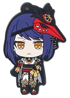 Genshin Impact Game Kaeya Kazuha Diluc Ganyu Ayaka Tartaglia Venti Hu Tao Albedo Bennett Raiden Shogun PVC Strap Keychain