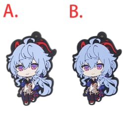 Genshin Impact Game Kaeya Kazuha Diluc Ganyu Ayaka Tartaglia Venti Hu Tao Albedo Bennett Raiden Shogun PVC Strap Keychain