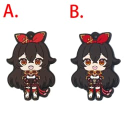 Genshin Impact Game Kaeya Kazuha Diluc Ganyu Ayaka Tartaglia Venti Hu Tao Albedo Bennett Raiden Shogun PVC Strap Keychain