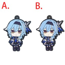 Genshin Impact Game Kaeya Kazuha Diluc Ganyu Ayaka Tartaglia Venti Hu Tao Albedo Bennett Raiden Shogun PVC Strap Keychain