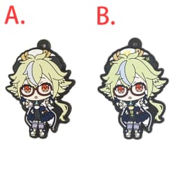 Genshin Impact Game Kaeya Kazuha Diluc Ganyu Ayaka Tartaglia Venti Hu Tao Albedo Bennett Raiden Shogun PVC Strap Keychain