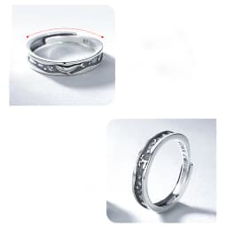 Vintage Creative Couple Rings for Lovers Statement Silver Color Engraving Whale Elk Star Moon Open Engagement Wedding Band Gift