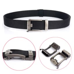 HSSEE New Casual Belt for Men 3mm Tight Nylon Tactical Outdoor Belt Metal Automatic Buckle Jeans Waistband Girdle Male Gift