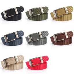 HSSEE New Casual Belt for Men 3mm Tight Nylon Tactical Outdoor Belt Metal Automatic Buckle Jeans Waistband Girdle Male Gift