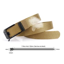 HSSEE New Casual Belt for Men 3mm Tight Nylon Tactical Outdoor Belt Metal Automatic Buckle Jeans Waistband Girdle Male Gift