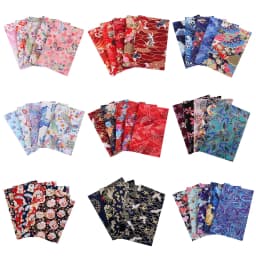 20cmx25cm Thick Cotton Craft Fabric Bundle Squares Patchwork,Squares Quilting Fabric for DIY Patchwork Sewing, Japanese Style