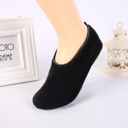 Qisin 1Pair New Arrived Fashion Warm Antiskid Thick Home Floor Socks Woman Warm Slippers Solid Color Sock Bedroom Shoes Slippers