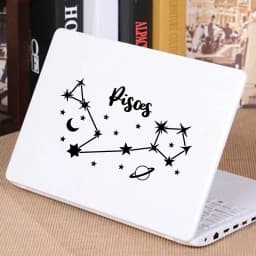 Star Zodiac Constellation Vinyl Sticker Car Window Decor, Horoscope Zodiac Sign Laptop Decals for Apple Pro/Air Decoration