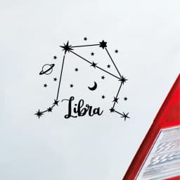 Star Zodiac Constellation Vinyl Sticker Car Window Decor, Horoscope Zodiac Sign Laptop Decals for Apple Pro/Air Decoration