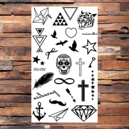 Badge Pirate Temporary Tattoos For Men Adults Realistic Infinite Pirate Ship Lighthouse Fake Tattoo Sticker Body Arm Tatoos DIY