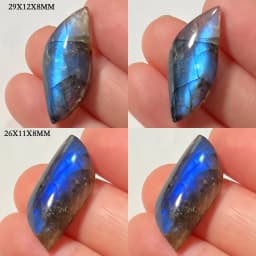Wholesale Natural Stone Loose Beads Irregular Shape Bead Blue Purple Labradorite Cabochon 2-4Pcs/Lot