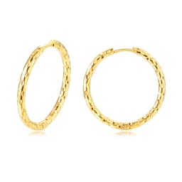 Dainty Twisted Stainless Steel Hoop Earrings for Women, Gold Color Plating Circle Round Ear Clip Accessory Mother's Day Gift