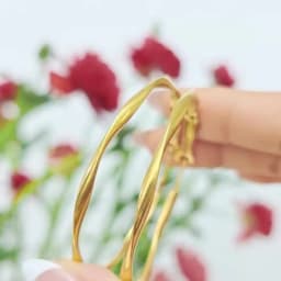 Dainty Twisted Stainless Steel Hoop Earrings for Women, Gold Color Plating Circle Round Ear Clip Accessory Mother's Day Gift