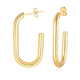 Dainty Twisted Stainless Steel Hoop Earrings for Women, Gold Color Plating Circle Round Ear Clip Accessory Mother's Day Gift