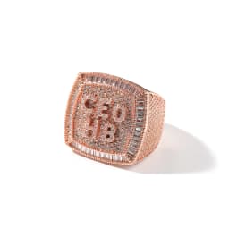 THE BLING KING Custom 1-9 Letters Ring Full Iced Out Cubic Zirconia Personalized Name Party Rings Men And Women Hiphop Jewelry