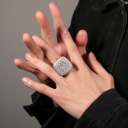 THE BLING KING Custom 1-9 Letters Ring Full Iced Out Cubic Zirconia Personalized Name Party Rings Men And Women Hiphop Jewelry