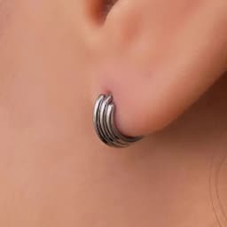316L Surgical Stainless Steel Segment 3 Layer Septum Nose Rings Hoops for Women Clicker Tragus Helix earrings body Piercing 1pc