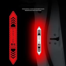 Car Door Reflective Stickers Night Safety Warning Tape Door Stickers Decorative Stickers Car Reflective Strip Car Accessories