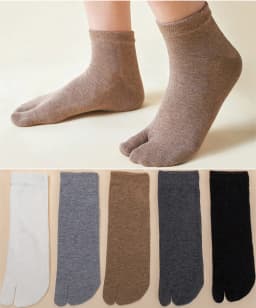 Cotton Tabi Socks Two Toe Flip Flops Socks Mens Womens Indoor Clogs Socks for Hallux Valgus Orthopedic Japanese Two-toed Socks