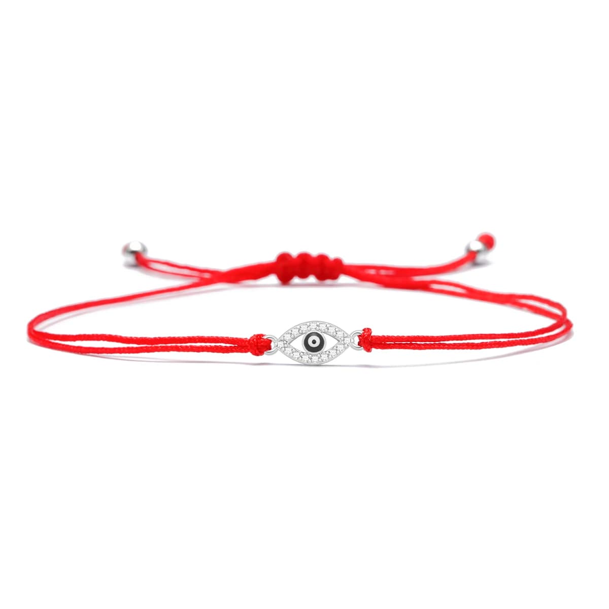 Cubic Zirconia 2021 New Fashion Rope Chain Hollow Out Turkish Evil Eye Women Charm Bracelet Adjustable Couple Bangle Party Gift
