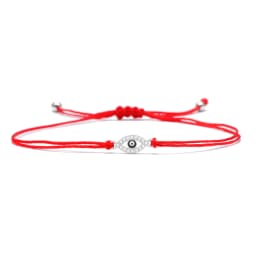 Cubic Zirconia 2021 New Fashion Rope Chain Hollow Out Turkish Evil Eye Women Charm Bracelet Adjustable Couple Bangle Party Gift