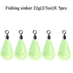 Luminous Fishing Weights Sinkers 11g-60g Water Drop 360 Degree Rotation Fishing Sinker Bass Fishing Accessories
