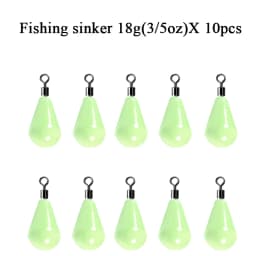 Luminous Fishing Weights Sinkers 11g-60g Water Drop 360 Degree Rotation Fishing Sinker Bass Fishing Accessories
