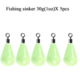 Luminous Fishing Weights Sinkers 11g-60g Water Drop 360 Degree Rotation Fishing Sinker Bass Fishing Accessories