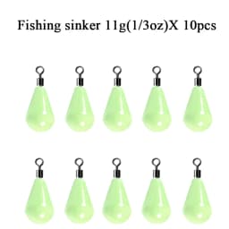 Luminous Fishing Weights Sinkers 11g-60g Water Drop 360 Degree Rotation Fishing Sinker Bass Fishing Accessories