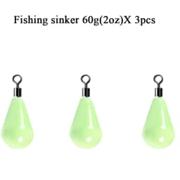 Luminous Fishing Weights Sinkers 11g-60g Water Drop 360 Degree Rotation Fishing Sinker Bass Fishing Accessories
