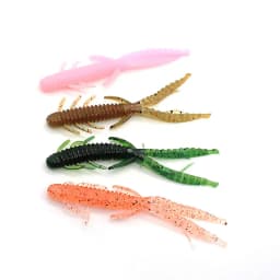 5pcs/lot 75mm 1.8g Jig Shrimp soft bait Silicone Salt smell Fishing lures Soft Wobblers Baits Artificial Bass carp Fishing Pesca