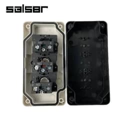 Reset Momentary Waterproof 3 Position Spring Return Push Button Switch Control Station Box Up Down Arrow Stop
