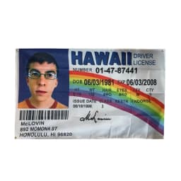 Nlbflag 90x150cm 3x5 Ft McLovin Flag Fake ID Driver License Banner Custom