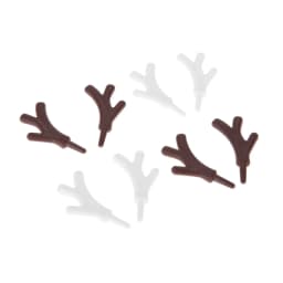 20pcs Branch Antlers Snowman Hand Mini Plastic DIY Christmas New Year Ornament Craft Elk Antler Buckhorn White/Brown Decoration