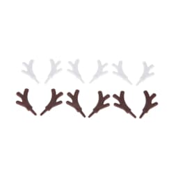 20pcs Branch Antlers Snowman Hand Mini Plastic DIY Christmas New Year Ornament Craft Elk Antler Buckhorn White/Brown Decoration