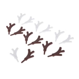 20pcs Branch Antlers Snowman Hand Mini Plastic DIY Christmas New Year Ornament Craft Elk Antler Buckhorn White/Brown Decoration
