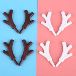 20pcs Branch Antlers Snowman Hand Mini Plastic DIY Christmas New Year Ornament Craft Elk Antler Buckhorn White/Brown Decoration
